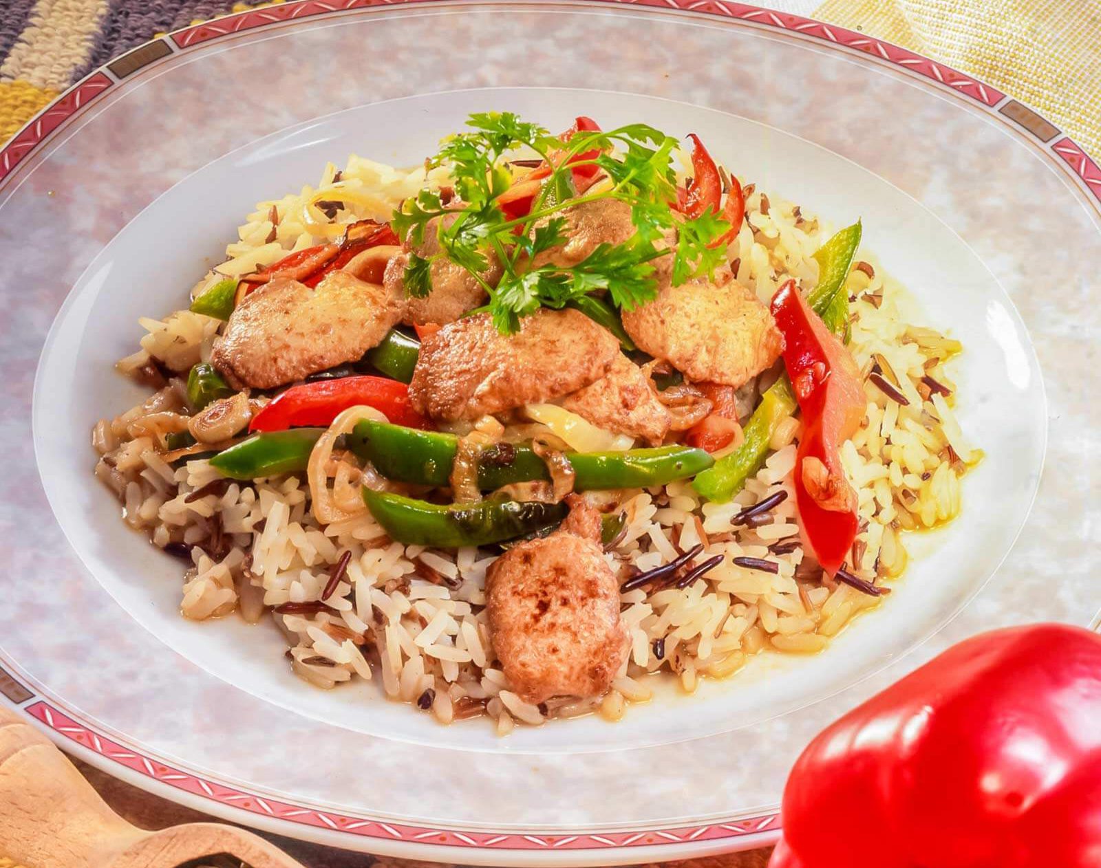 Riz sauté au tofu Bosto, riz sauté, tofu, riz poêle, riz, recette