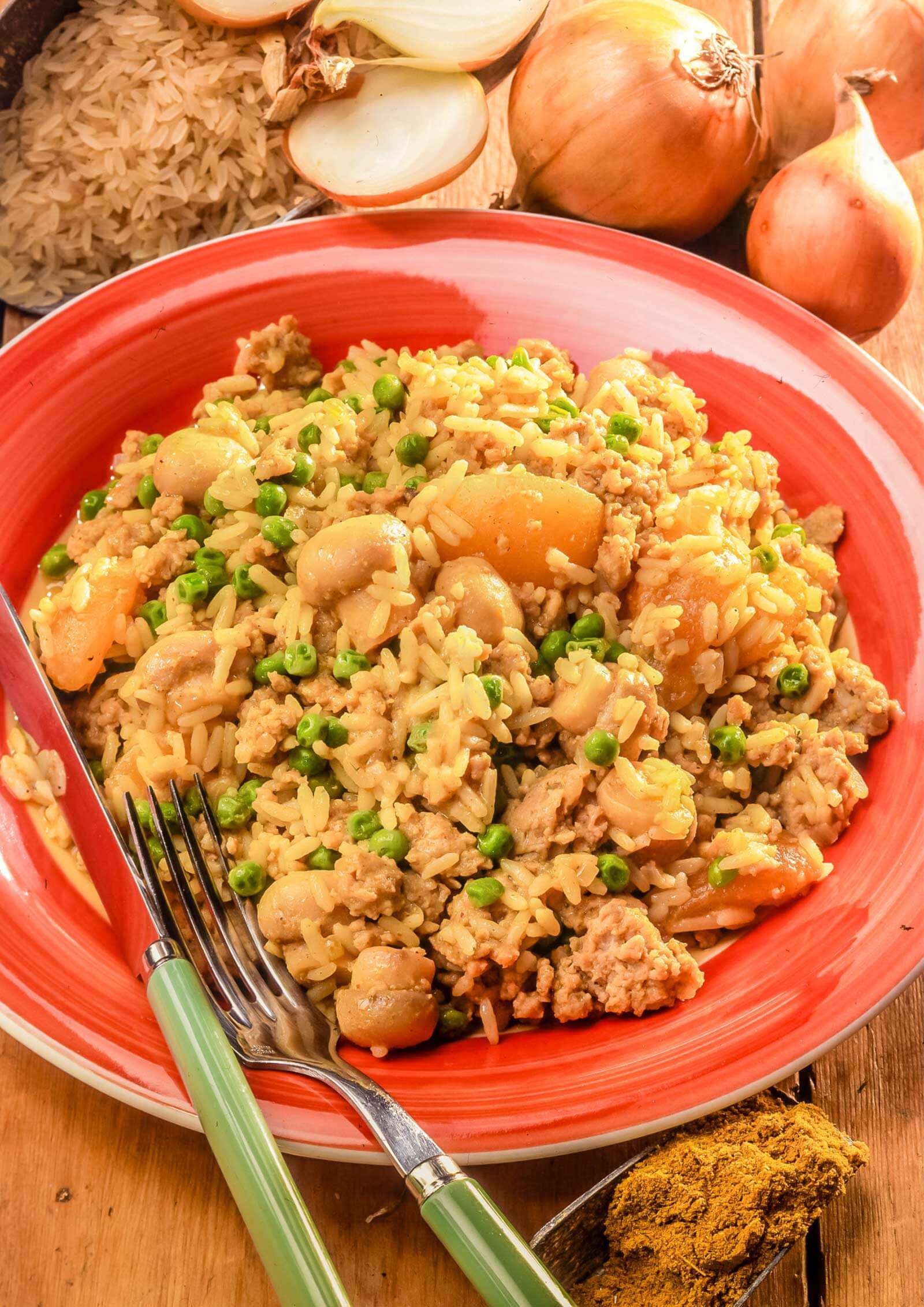 bosto, pilaf, dinde, petits pois, abricots, recette bosto, riz bosto