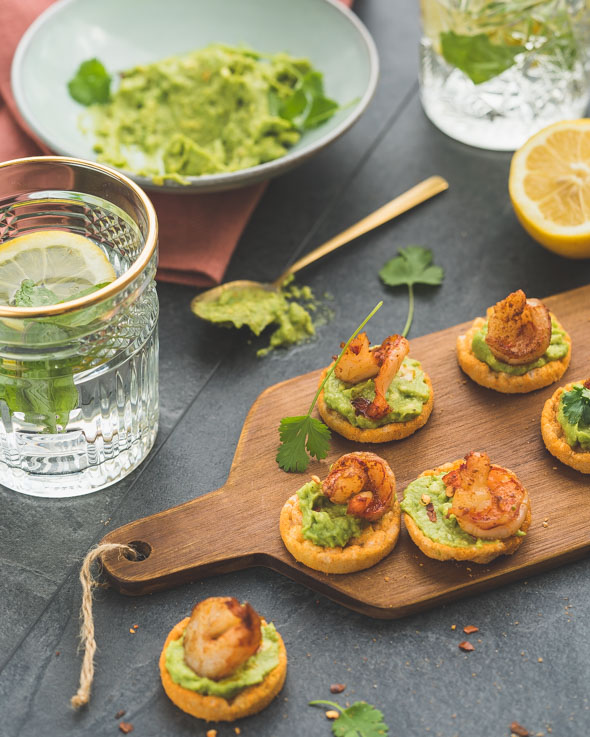 BOS - guacamole scampi hapje