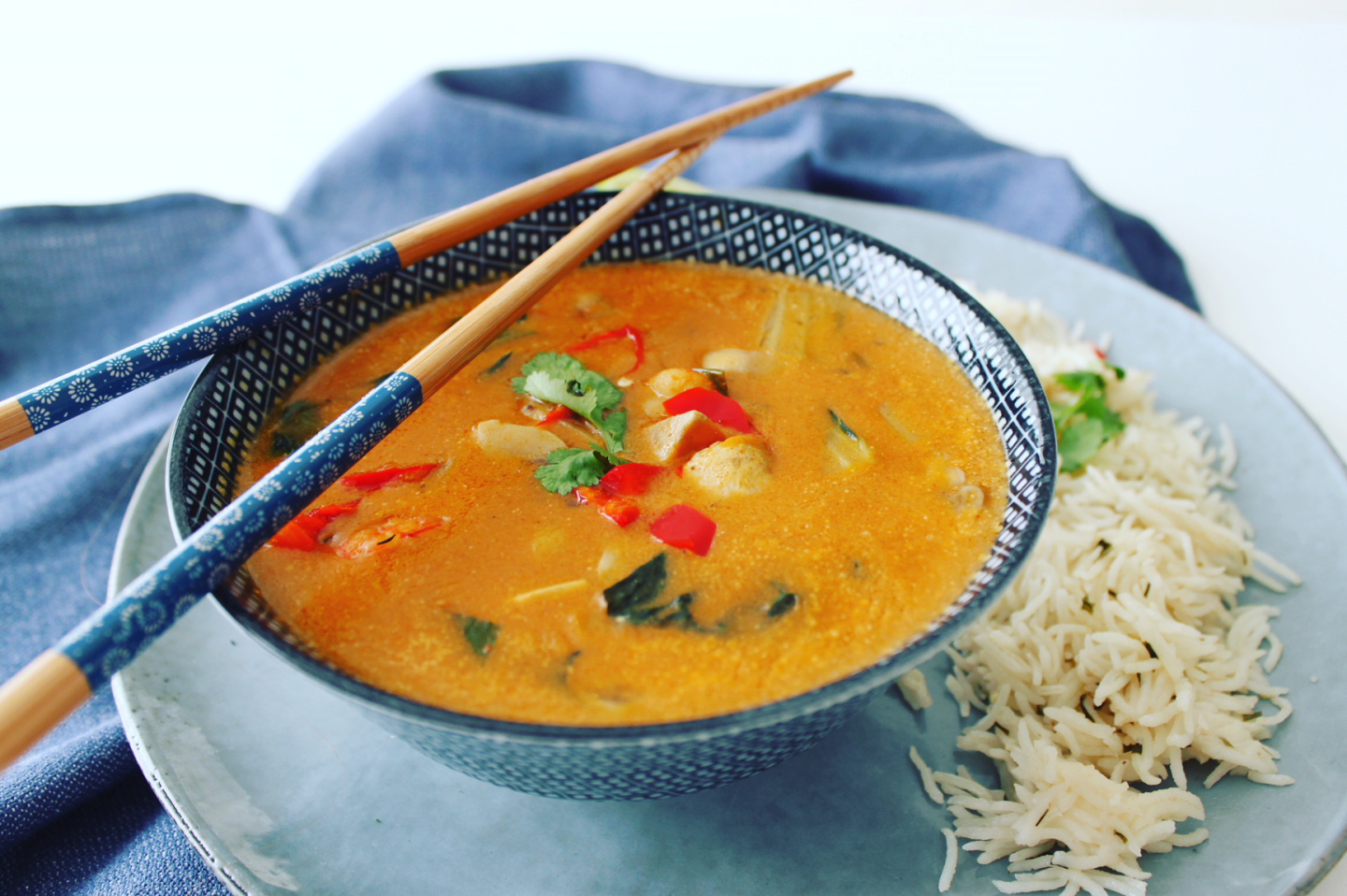 Bosto - Curry frais, riz à la noix de coco, recette bosto