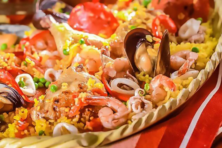 Bosto, recept, paella, kip, chorizo